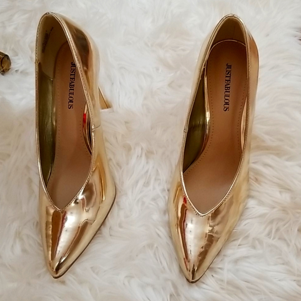 Gold stilettos